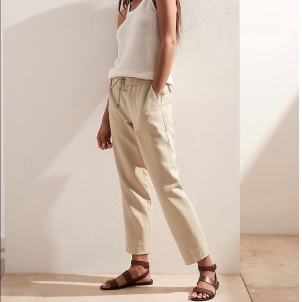 Banana Republic Slim TENCEL™-Linen Pant Sz M - Khaki